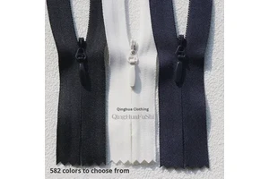 For No.5 Nylon Closed-end Auto Lock Invisible Zipper with Water Drop Head for Wedding Dresses & Thick Skirts in Stock Wholesale