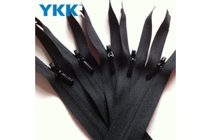 For YKK High Quality Custom 3cc Nylon Pillow Zipper with Invisible Close-end Zipper Sliders