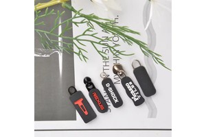 Manufacturer Bulk PVC Plastic Zipper Puller Slider Pull Tab Custom Logo Color for Apparel Luggage Home Textile Garment