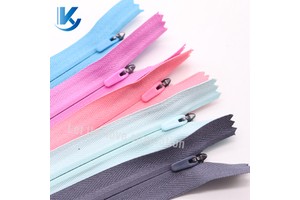 KOUYI High Quality Factory Wholesale 3# Close End Invisible Zipper Hidden Zipper for Dress Polo Shirt