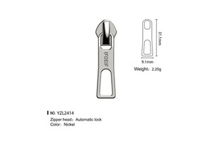 Custom Logo Zinc Alloy Zipper Slider Semi-Lock Nylon Material Supply Customers