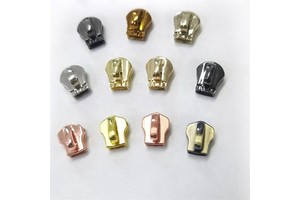 Custom Color Sbs 5#8#10# Nylon Zipper Sliders Durable Metal Puller Back and Forth Through the Bag Zip Head with Plating Technique