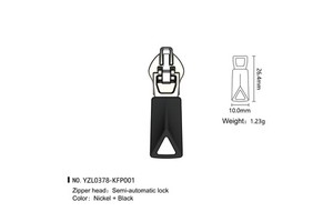 Custom Logo Zinc Alloy Zipper Slider Semi-Lock Nylon Material Supply Customers