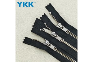 High Quality #5 for YKK Metal Jeans Zipper with White Copper Puller and Black Strap Premium Product in Zipper Category