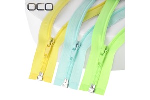 OCO Factory Wholesale Separate Zipper 5# Nylon Coil Zipper Open End Hoodie Nylon Zipper Accessories for Garment