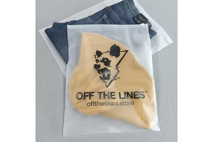 Wholesale EVA PE Ziplock Poly Bags 35*45cm Zip Lock Frosted Plastic Zipper Garment Clothes Hoodies Packaging Bag With Gold Logo