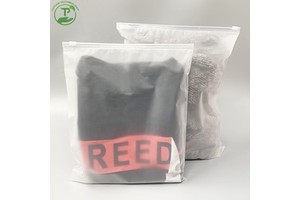 Custom Printed Logo Clothing Packaging Zipper Bag Slide ZipLock T-Shirt Underwear Cpe Frosted Matte Self Seal Plastic Zip Bags