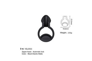 Custom Logo Zinc Alloy Zipper Slider Semi-Lock Nylon Material Supply Customers