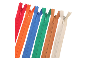 Custom Colors 3# Close-End Invisible Auto Lock Slider Nylon Zipper for Bags, Garments, Dresses, Swimsuits, Pillows