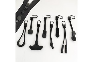 Universal Multi-Function Tool-Free Detachable Zipper Puller Injection Molded PVC Cord with Customized Slider Color Bag Repair