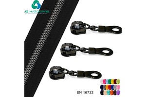 Eco-friendly Metal Zipper Head Zipper Pull #3/5/8 Custom Color Metal for Bag Clothing Coat Bag Sewing Multi-color Close-End