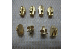 For YKK Excella Metal Zipper Puller No. 3 Japan Imported Gold Copper Round Head for Bags with Rectangle Pattern Zipper Sliders