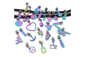 Hot Sale Classic Style Clothing Rainbow Color Metal Zipper Puller Custom Waterproof Zipper Slider