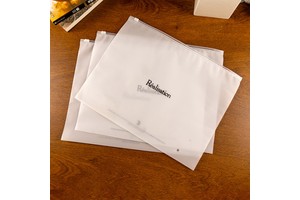 Reusable Frosted Slider Zipper Bag Resealable CPE for Apparel Clothing Accessories Toiletries Ventilation Hole