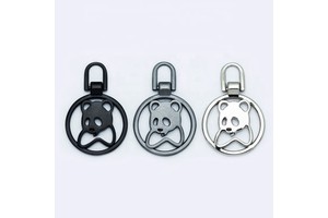 Own Design Custom logo Puller Metal Zipper Pull
