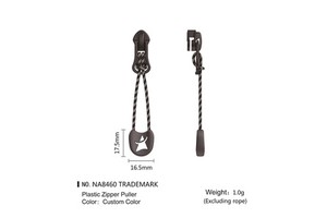 Customizable Zipper Bag Garment Clothing Accessories Durable Silicone String Puller Made of Plastic TPU PVC