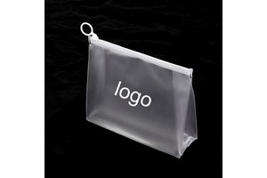 Biodegradable Customized Printing Logo Clear Black PVC Zip Lock Slider Plastic Bag for Clothing Make up Packaging Zipper Pouch
