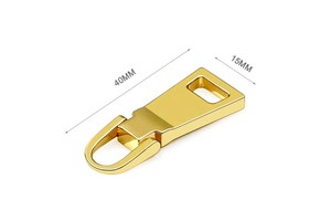 Wholesale Custom Golden Metal Zipper Puller Without Logo