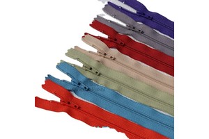 YKK Plastic Nylon Closed Zipper Pants with Invisible Feature - Various Colors Available - 582 Nylon Zipper