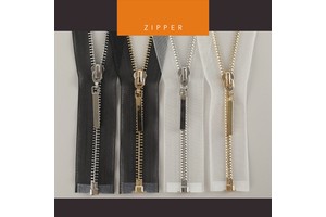 Transparent Golden Zipper 5# Silver Light Gold Teeth Black White Transparent Mesh Tape Open End Separating Zipper