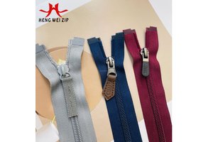 Customized 80cm OPEN END NO 7 Nylon Zipper 5 Excellent Zipper Leather Puller Fabric