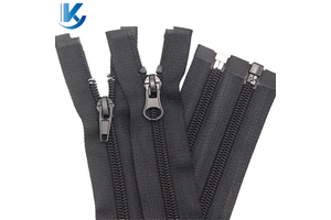 KY Wholesale Nylon Zippers in Stock Black Luggage Zipper Customizable Pull Zipper for Sportswear