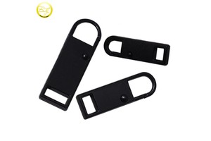 Custom Logo Blanks Zipper Tags Matte Black Garment Accessory Metal Slider Puller Designer Metal Zipper Pulls Type for Jeans