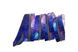 Custom 5# Zipper Accessories Coil Rainbow #3 Nylon Zipper Tape Starry Sky Zippers Roll