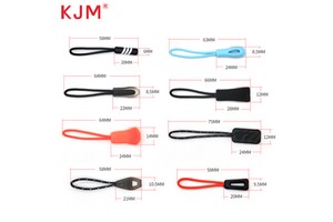 Factory Direct Price Wholesale Colorful Zipper Sliders Replacement Cord Colorful Bag Garment Rubber Zipper Puller