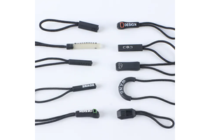 2025 New Custom logo Zipper Puller Rope Garment Zipper Puller Slider Brand Logo