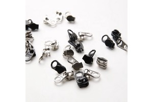 SBS High Quality 3# Nylon Reverse Short Zipper Metal Puller for Bags, Garments, Clothing, Luggage, Handbags Made of Alloy Leather