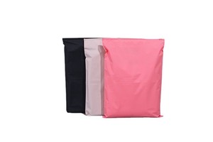 Custom Printed Logo Frosted Zip Lock Slider Plastic Packaging Black PVC EVA Zipper Bags for Clothing and Shoes