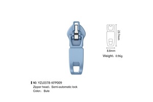 Custom Logo Zinc Alloy Zipper Slider Semi-Lock Nylon Material Supply Customers